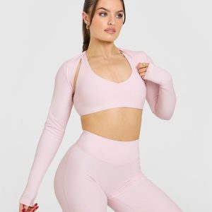 SoftMotion™ Long Sleeve Shrug Ballet Pink