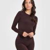 Mellow™ Soft Long Sleeve Top Plum Brown