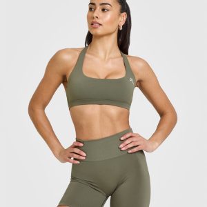 EasyLift™ Halter Bralette Alpine Green