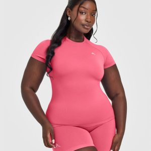 Go To Seamless Fitted Top Velvet Pink
