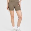 SoftMotion™ Fold Over Shorts 6" Moss Brown